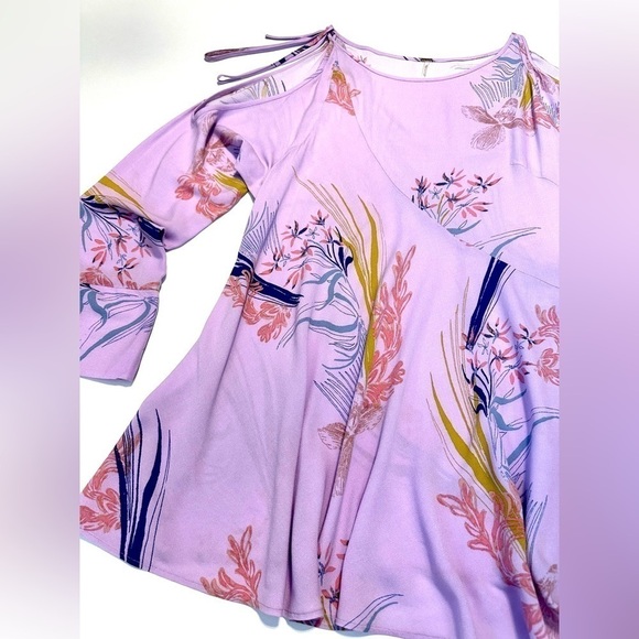 FREE PEOPLE Clear Skies Tunic Dress Cold Shoulders Flowy Boho Size XS - Picture 9 of 10